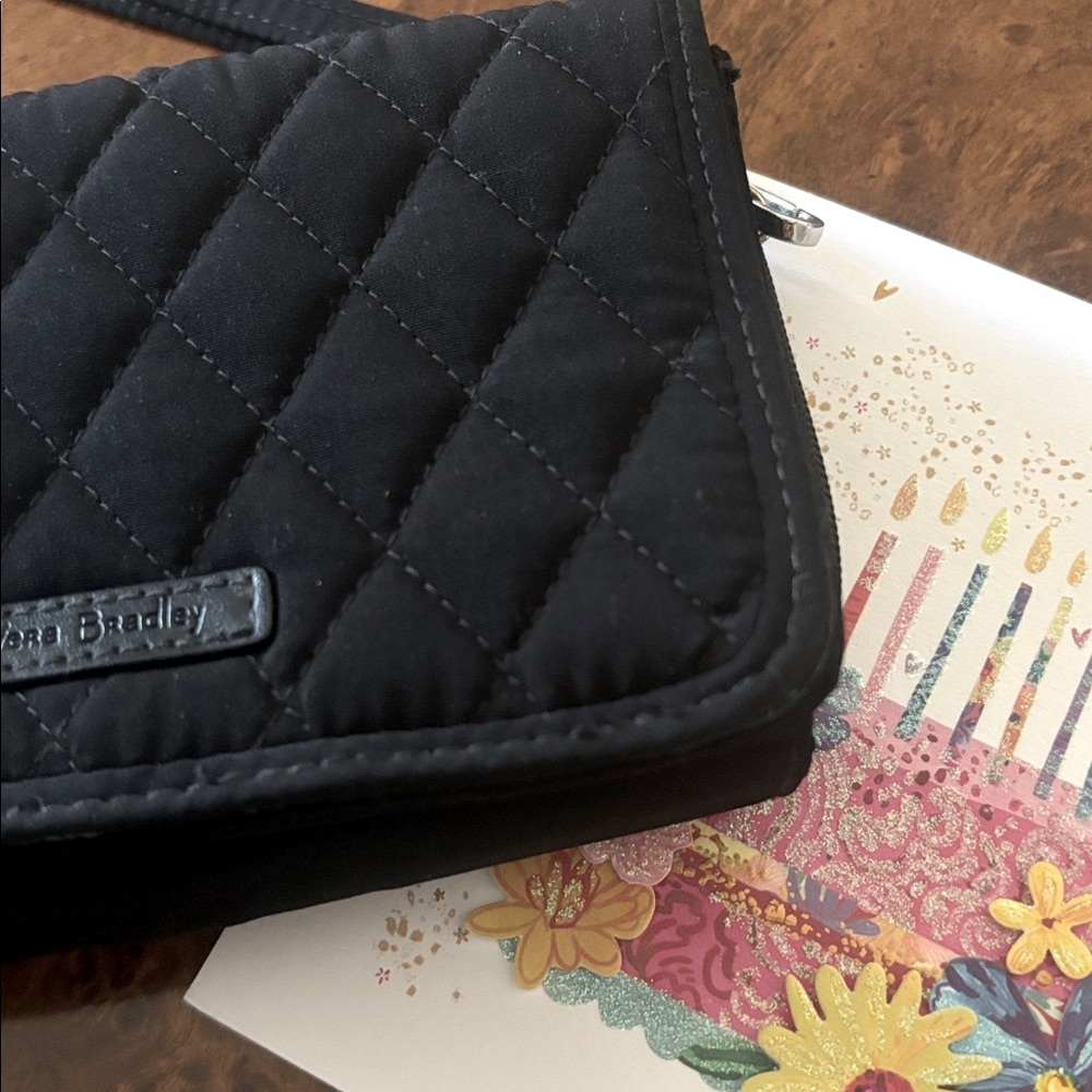 Vera Bradley Black Quilted Crossbody Bag